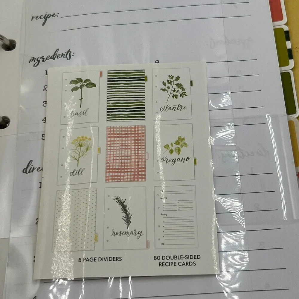 Horizon Group Gardening Binder Unisex OS Yellow NWT Floral Recipe Organizer